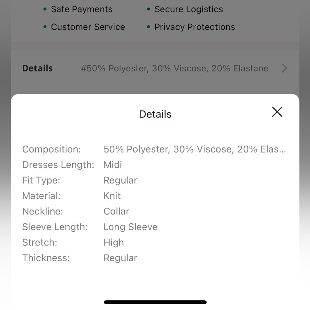 Commense Black Long Sleeve Dress with Gold Buttons - Picture 6 of 7